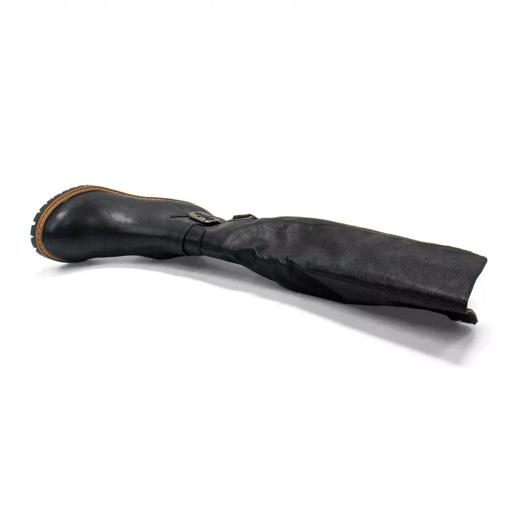 Sun + Stone Women's Viviaan Zip up Buckle Black Knee-High Boots Size 6.5 M - Picture 6 of 8